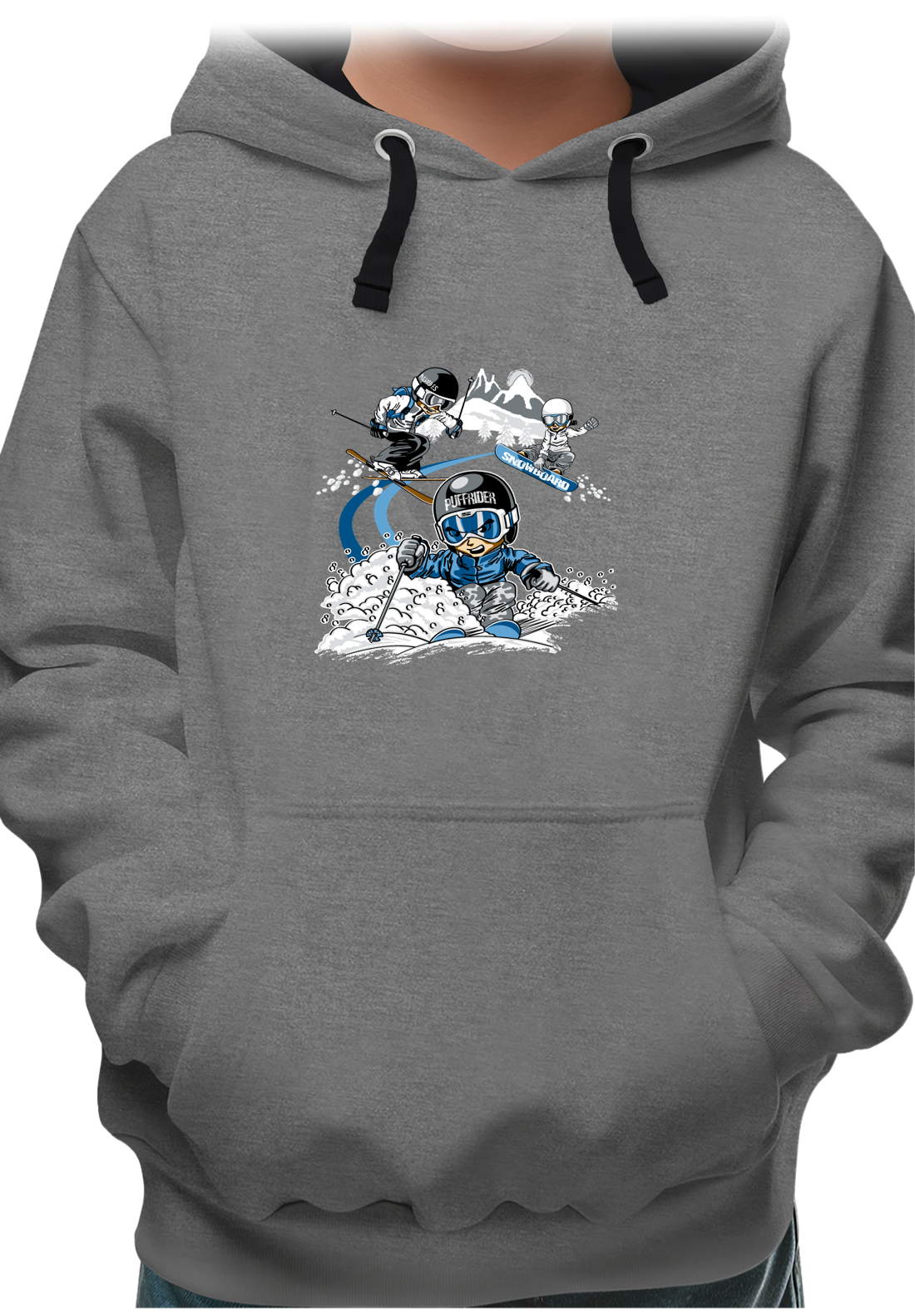 Sweat Enfant 3 garçons ski et surf