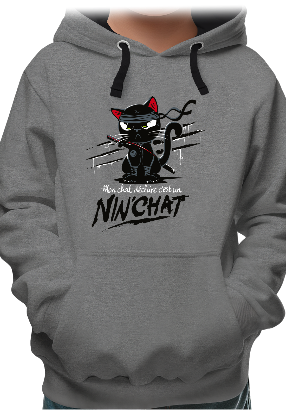 Sweat Enfant Mon chat déchire tout c'est un ninja