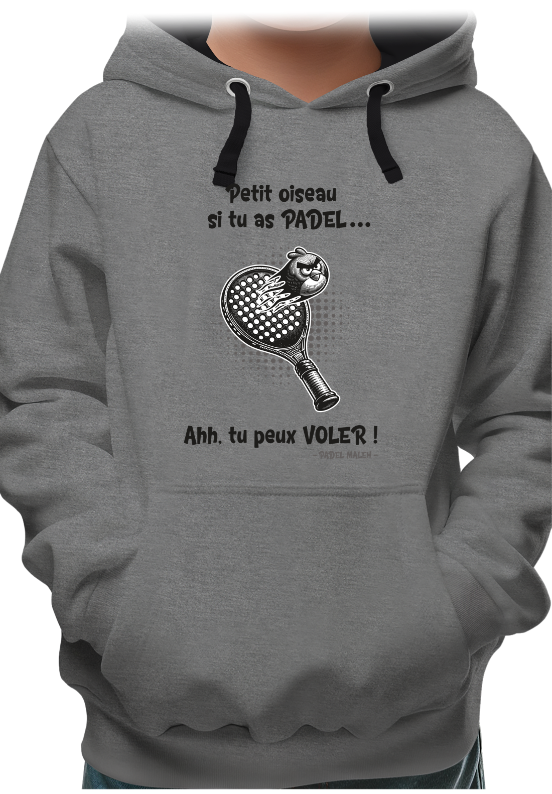 Sweat Enfant Padel avec oiseau énervé
