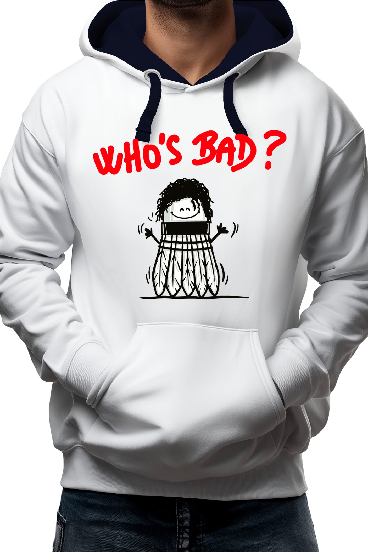 Sweat Adulte Le badminton par Michael Jackson