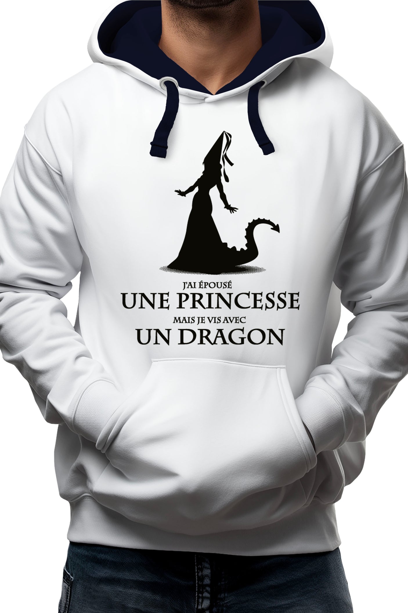 Sweat Adulte D'épouser une princesse à vivre avec un dragon
