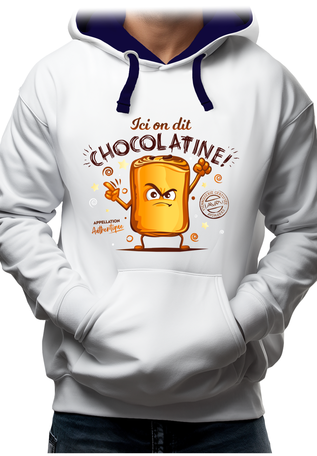 Sweat Adulte Ici on dit chocolatine !