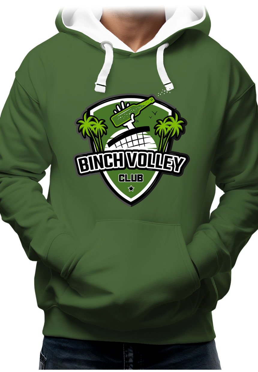 Sweat Adulte Le binch Volley club avec une bière