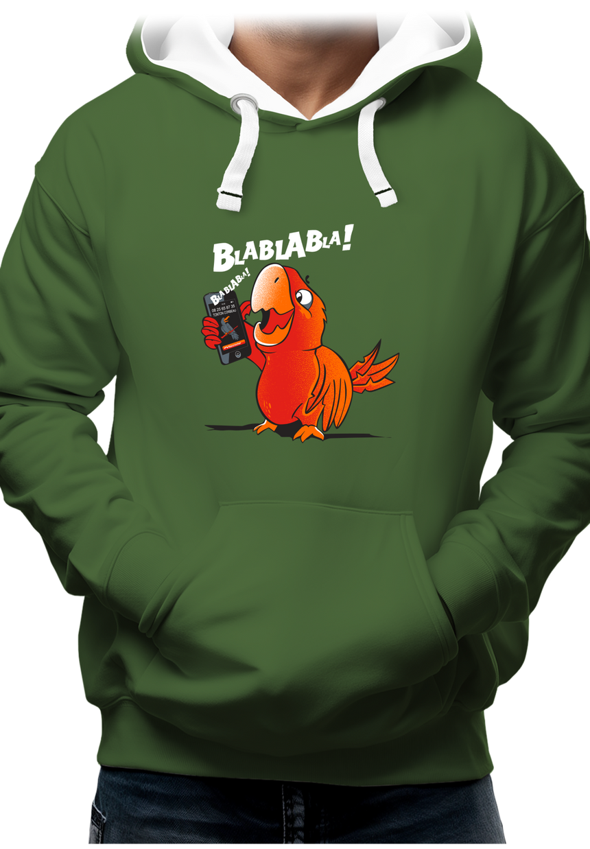 Sweat Adulte Blablabla dit coco le Perroquet