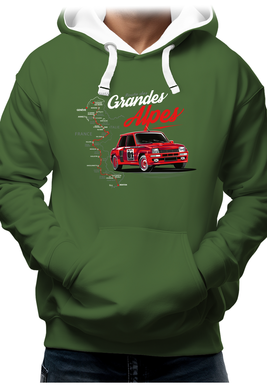 Sweat Adulte La route des grandes Alpes en voiture
