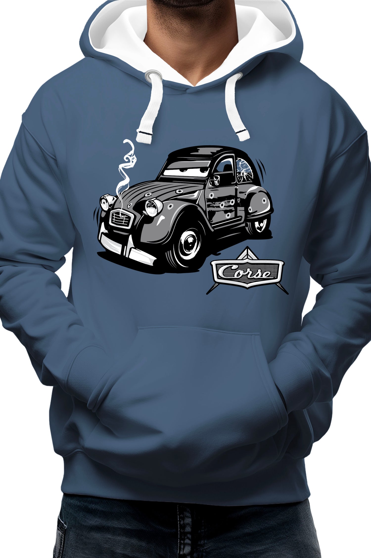 Sweat Adulte Deuch dessin animé made in Corse