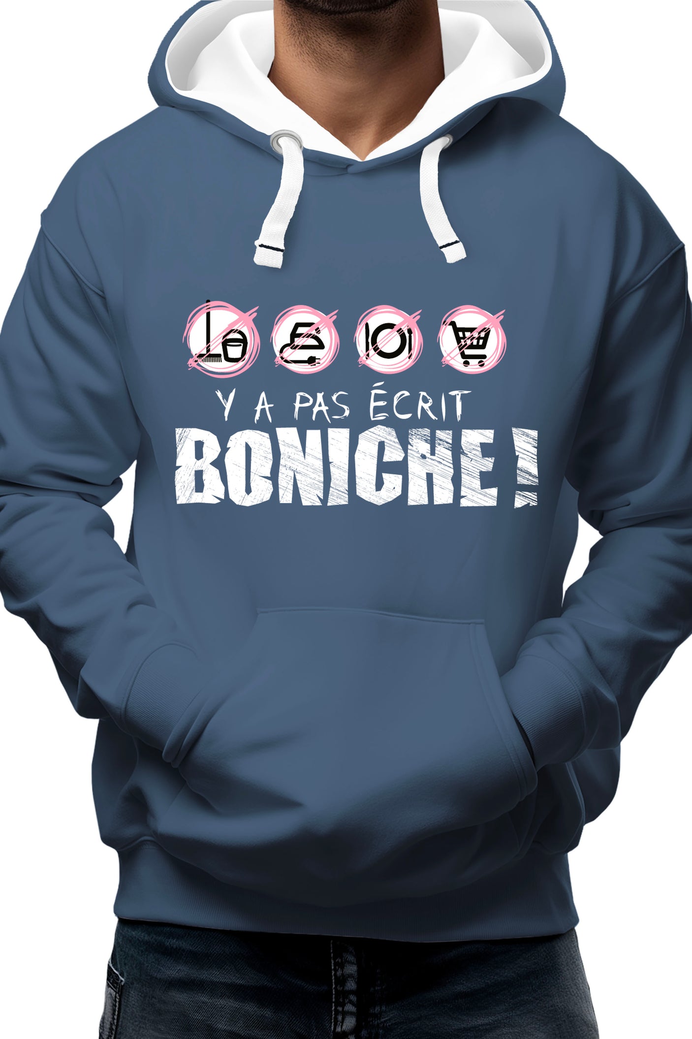 Sweat Adulte Y a pas écrit boniche