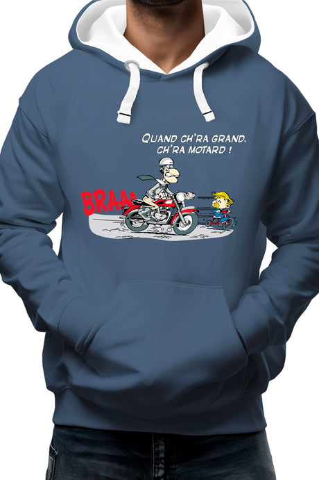 Sweat Adulte Motard transmission fils