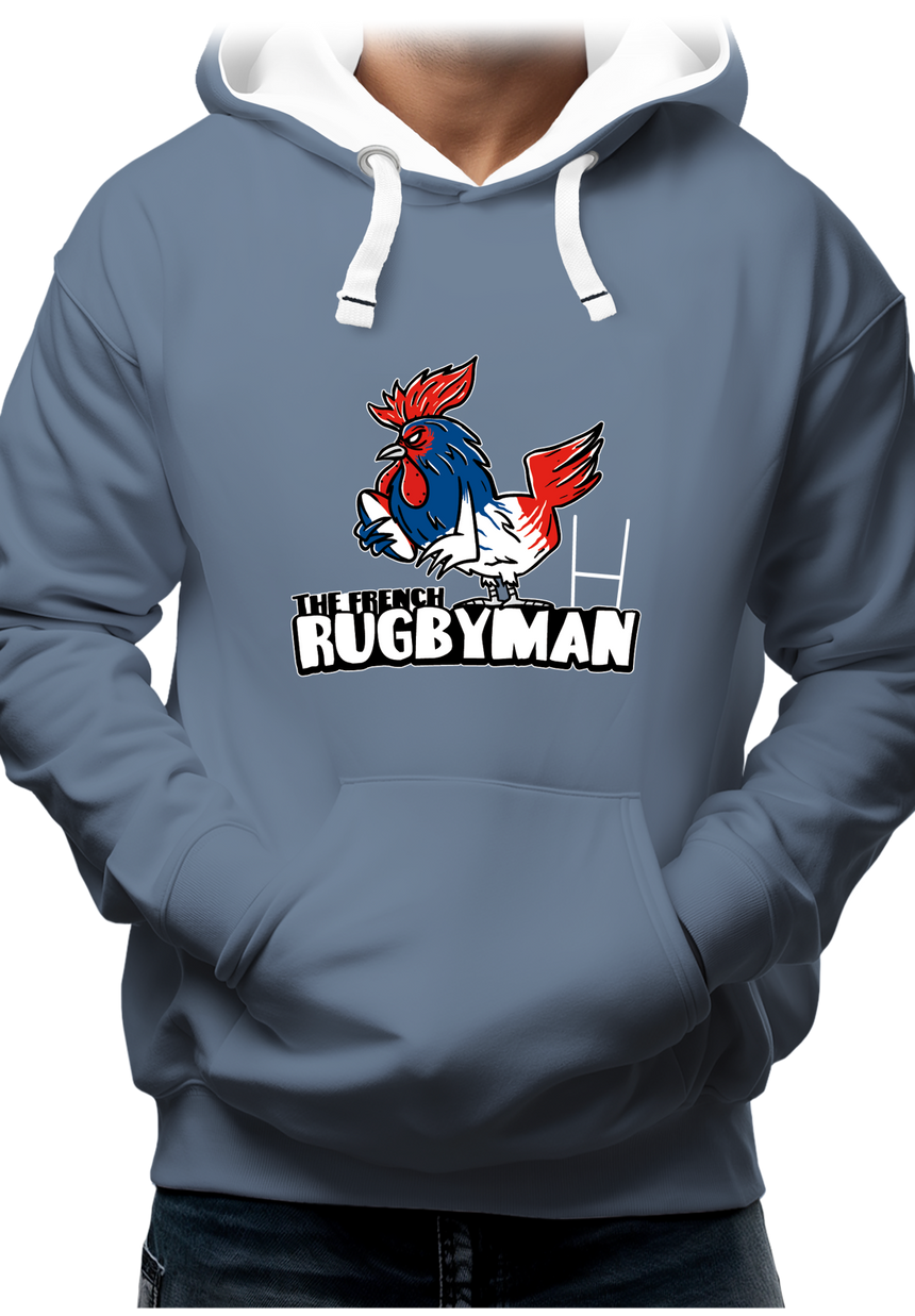 Sweat Adulte Coq bleu blanc rouge du rugby français