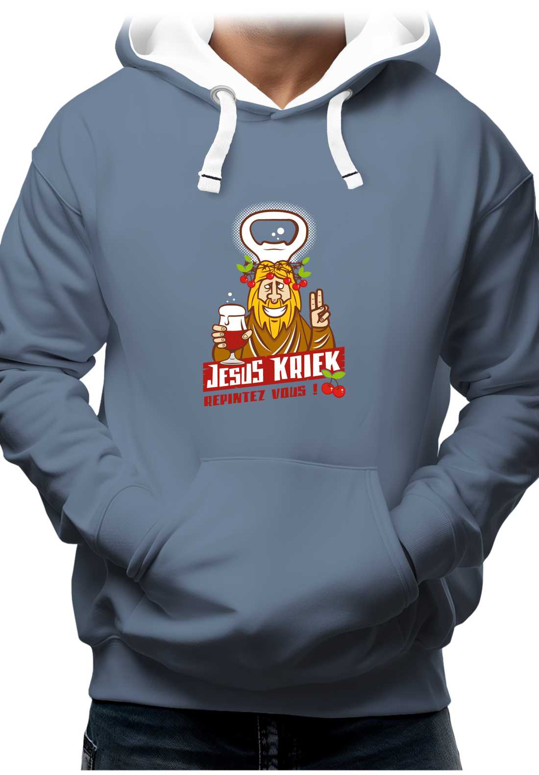 Sweat Adulte La bière Jesus Kriek