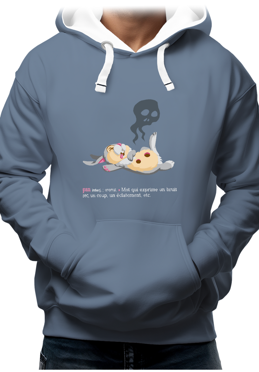 Sweat Adulte Pan ! Lapin Couché