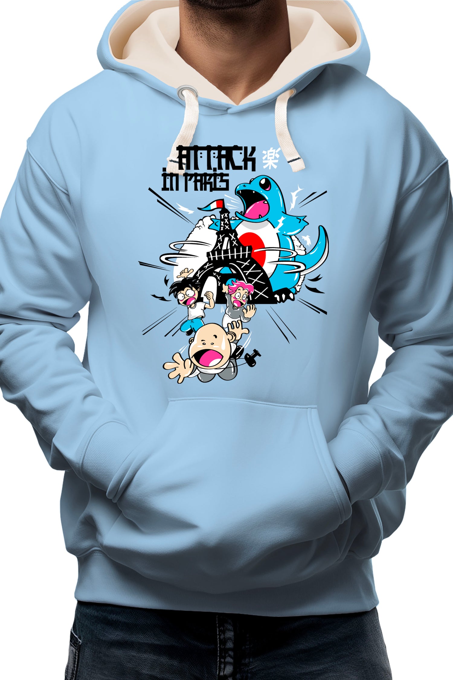 Sweat Adulte Attack In Paris Carapuce