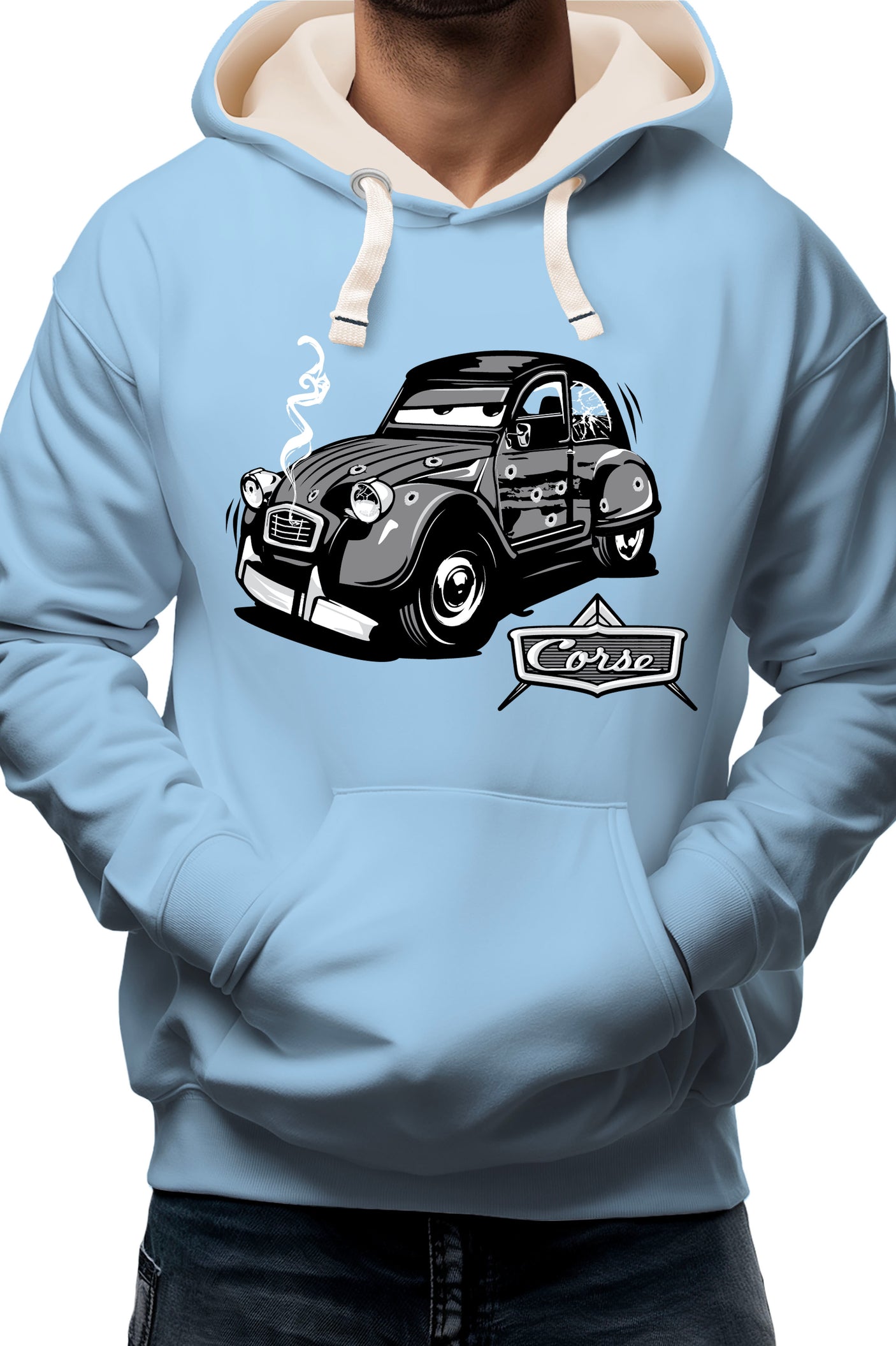 Sweat Adulte Deuch dessin animé made in Corse