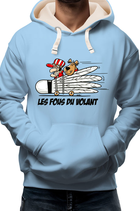 Sweat Adulte Les fous du Volant de badminton