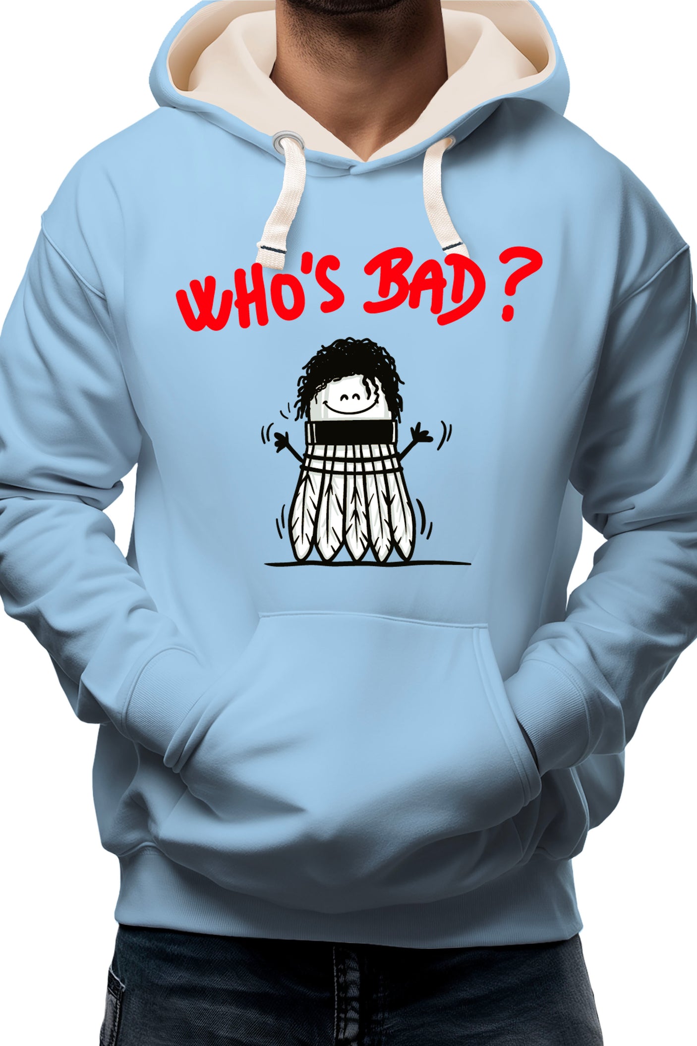 Sweat Adulte Le badminton par Michael Jackson