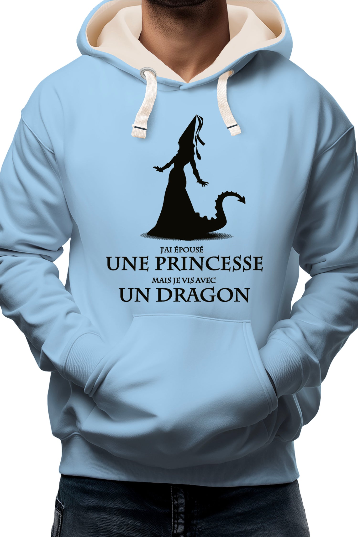 Sweat Adulte D'épouser une princesse à vivre avec un dragon