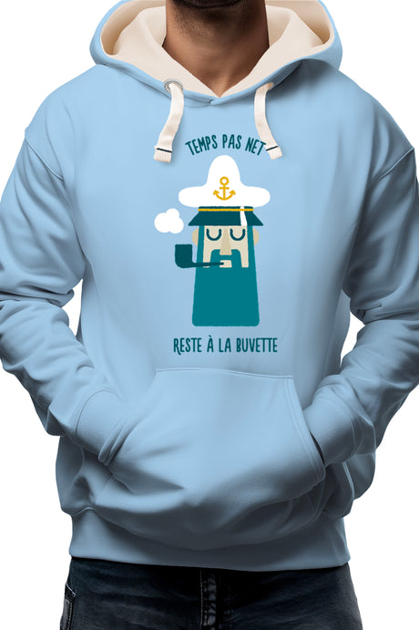 Sweat Adulte Capitaine temps pas net buvette