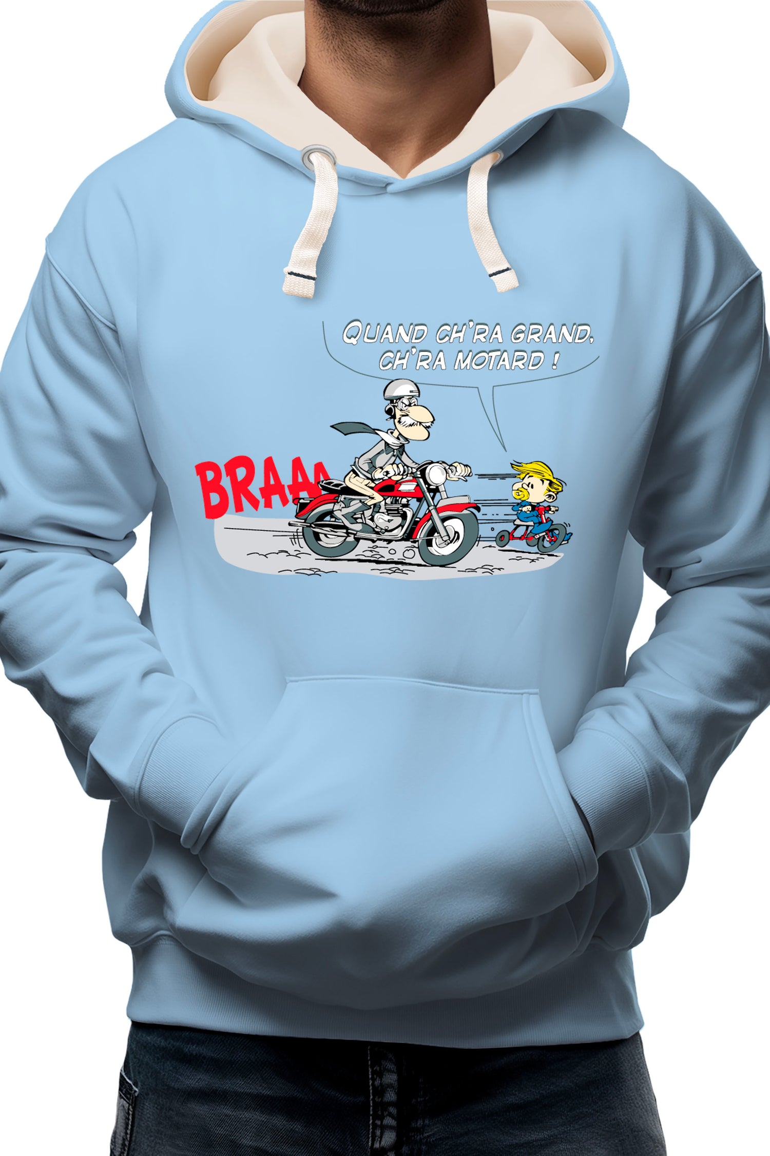 Sweat Adulte Motard transmission fils