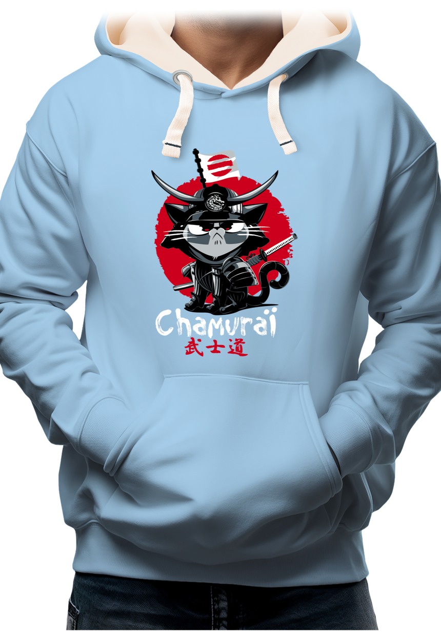 Sweat Adulte Chamouraï, le chat samouraï