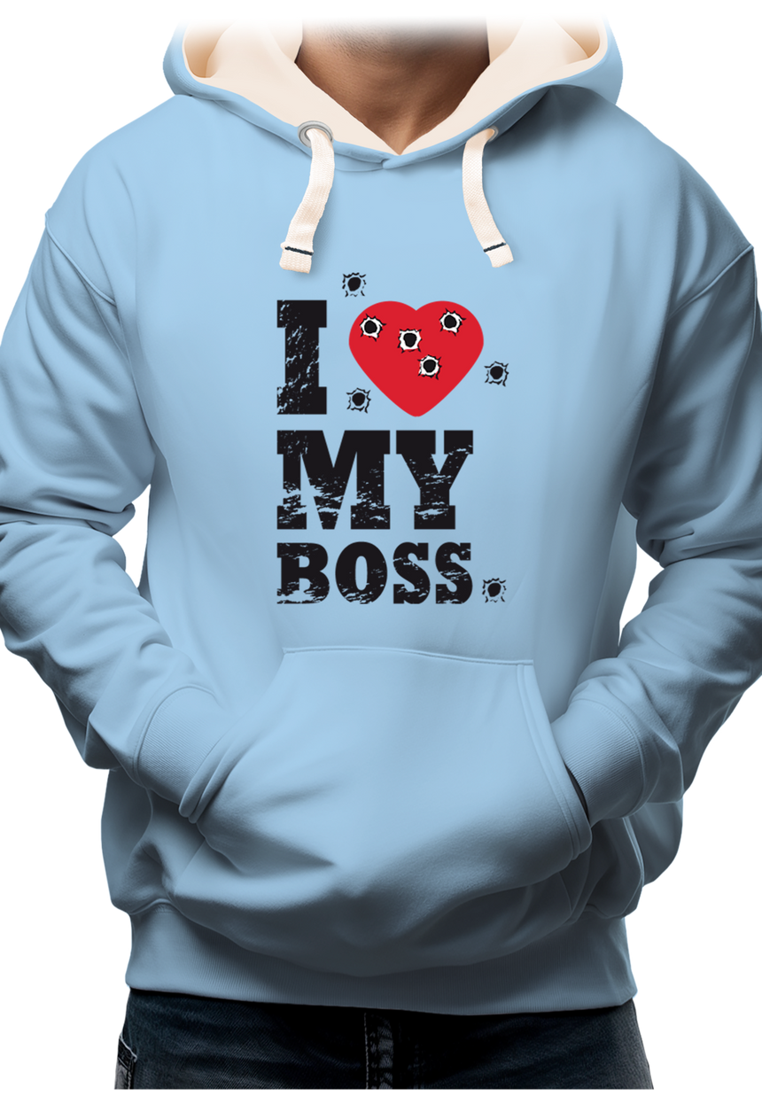 Sweat Adulte I Love My Boss cible de tire