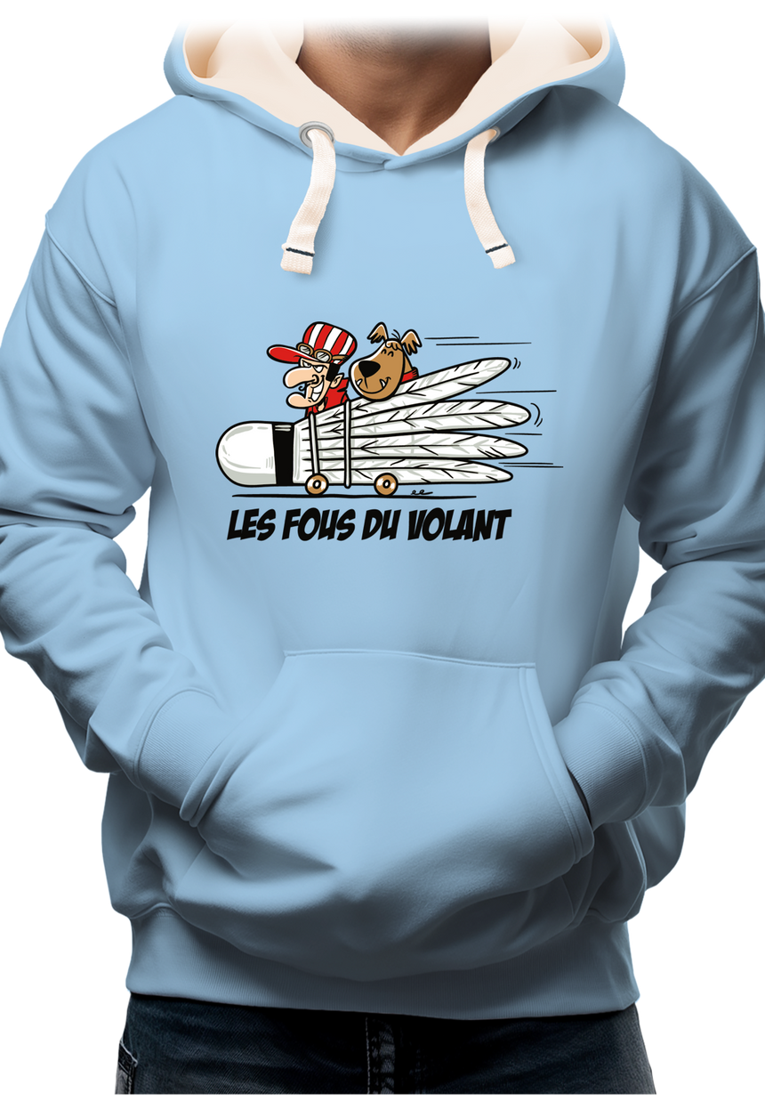 Sweat Adulte Les fous du Volant de badminton