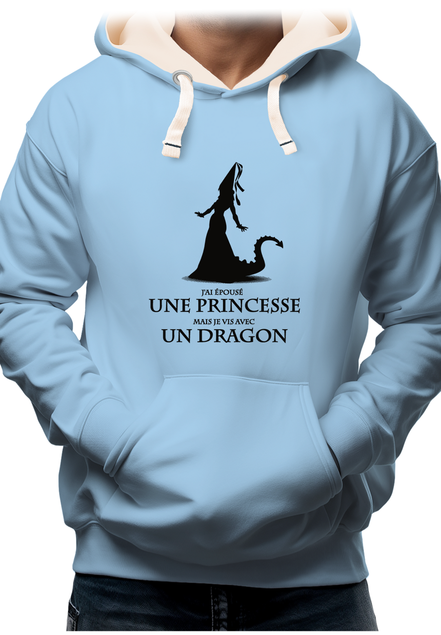 Sweat Adulte J'ai épouser une princesse mais je vis avec un dragon