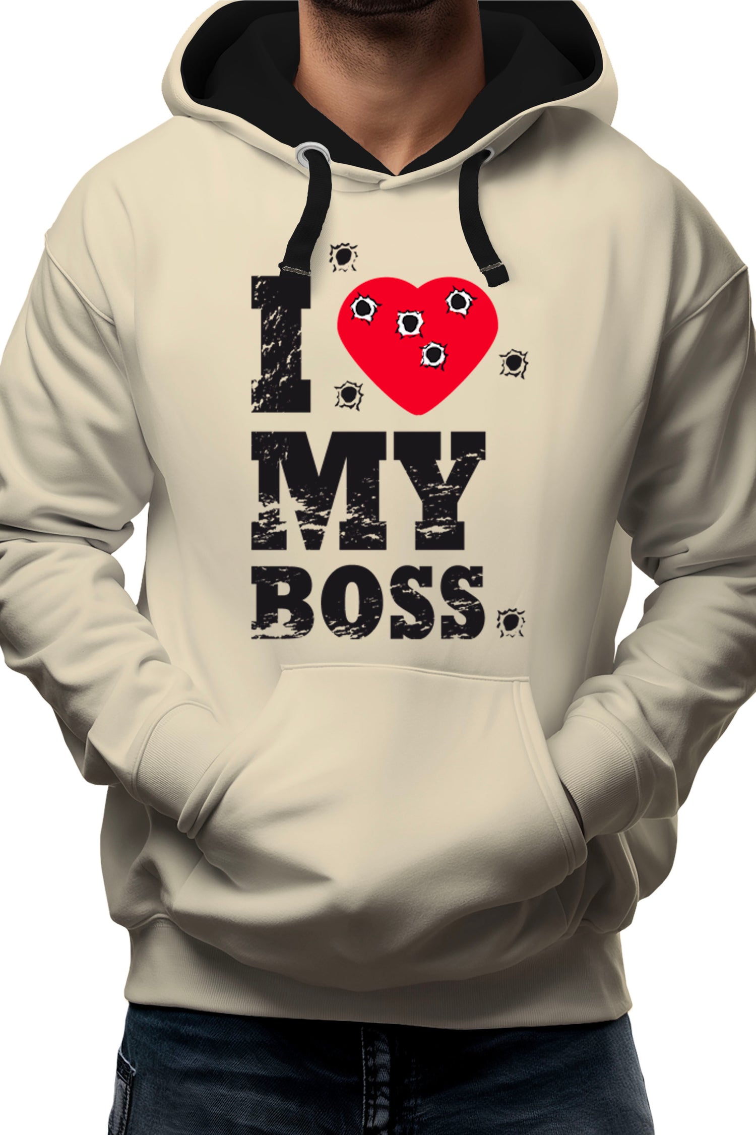 Sweat Adulte I Love My Boss cible de tire