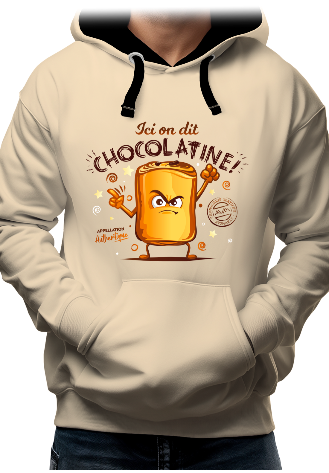 Sweat Adulte Ici on dit chocolatine !