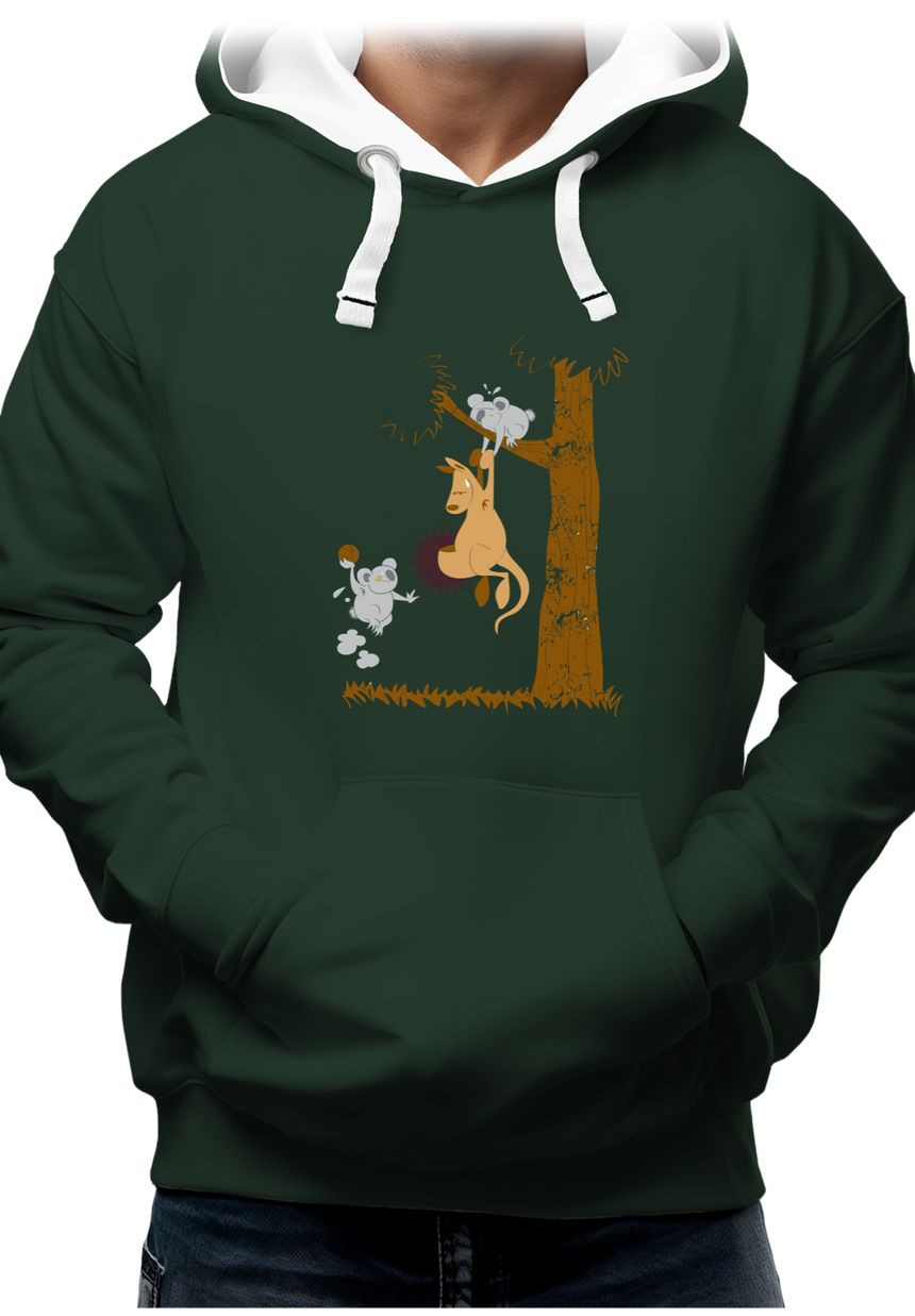 Sweat Adulte Basket kangourou et koala