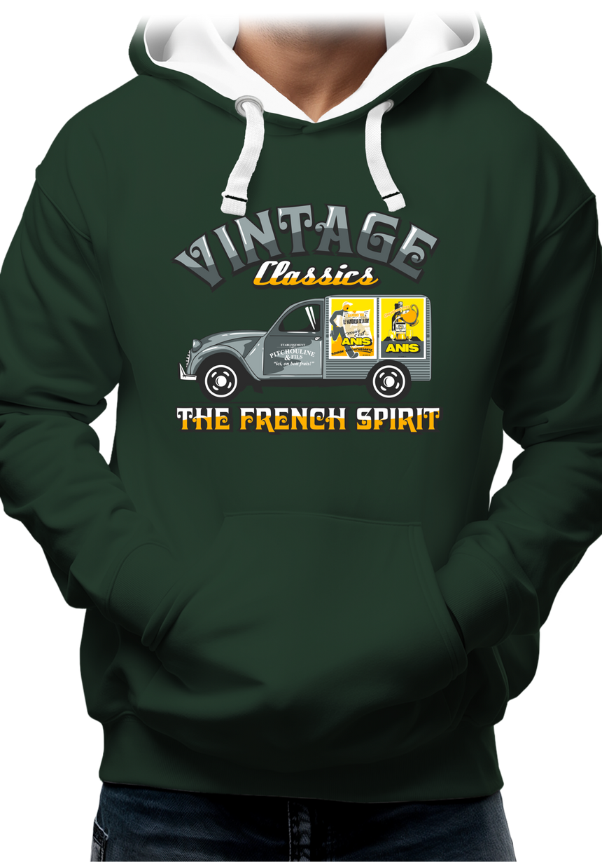 Sweat Adulte Voiture 2CV french spirit pastis
