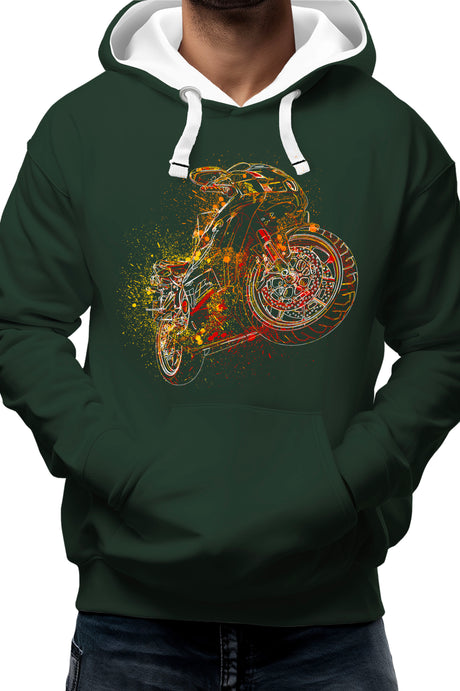Sweat Adulte Dessin moto abstrait