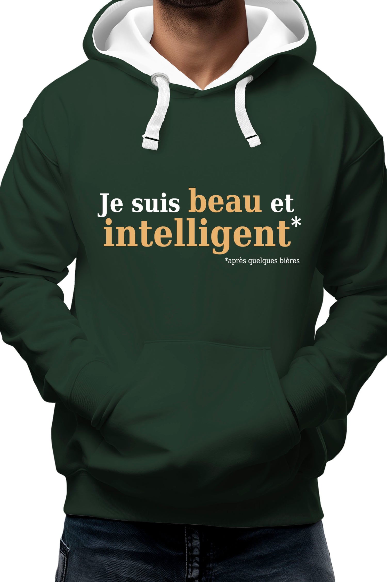 Sweat Adulte Beau et intelligent Or