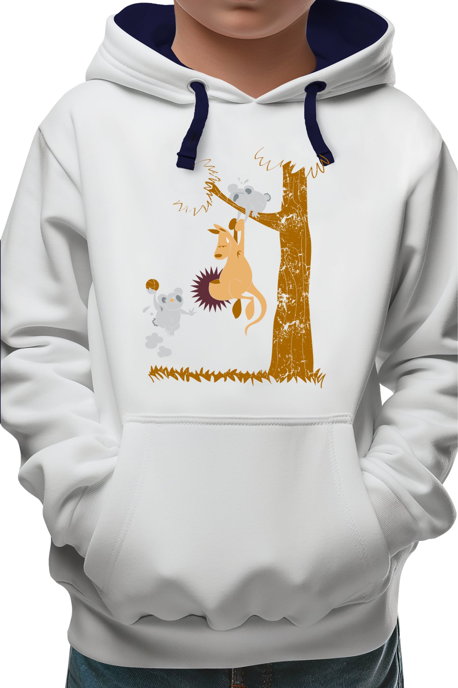 Sweat Enfant Basket kangourou et koala