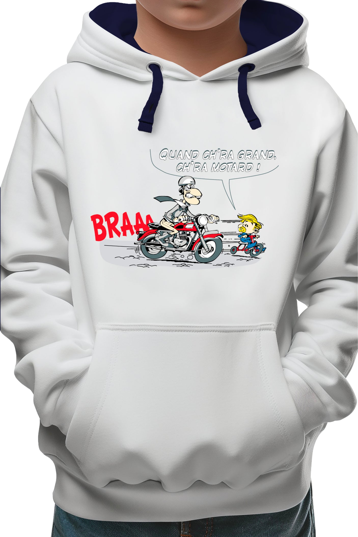 Sweat Enfant Motard transmission fils