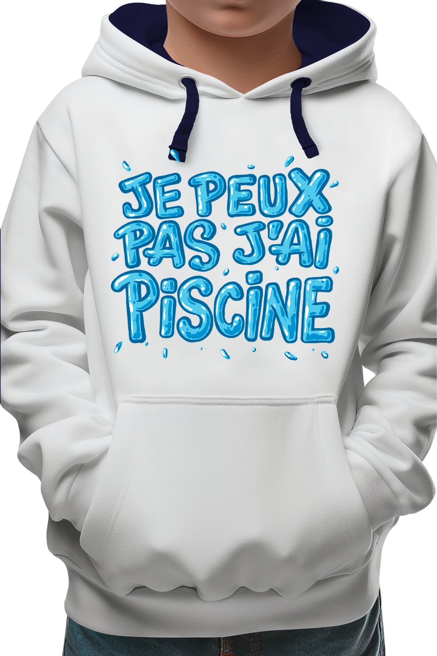 Sweat Enfant Je peux pas, j'ai piscine