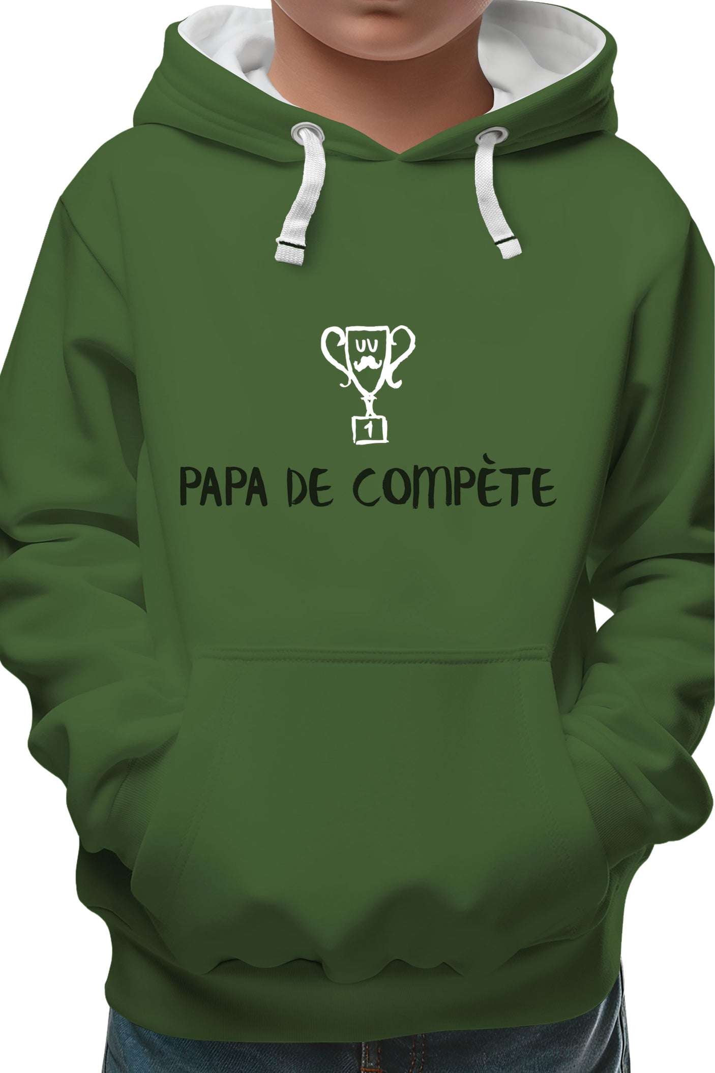 Sweat Enfant Un super papa de compète (encre gonflante)