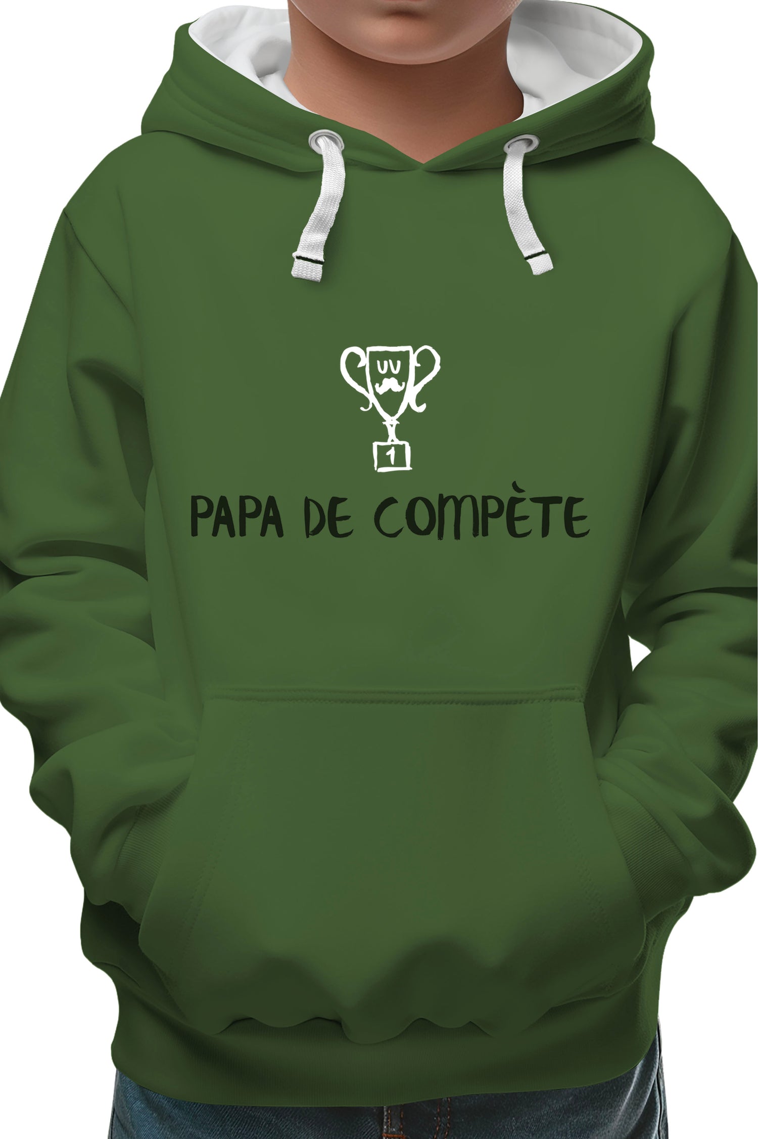 Sweat Enfant Un super papa de compète (encre gonflante)