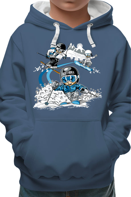 Sweat Enfant 3 garçons ski et surf