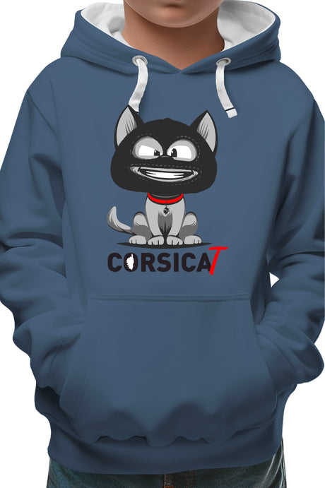 Sweat Enfant Chat Corse cagoulé