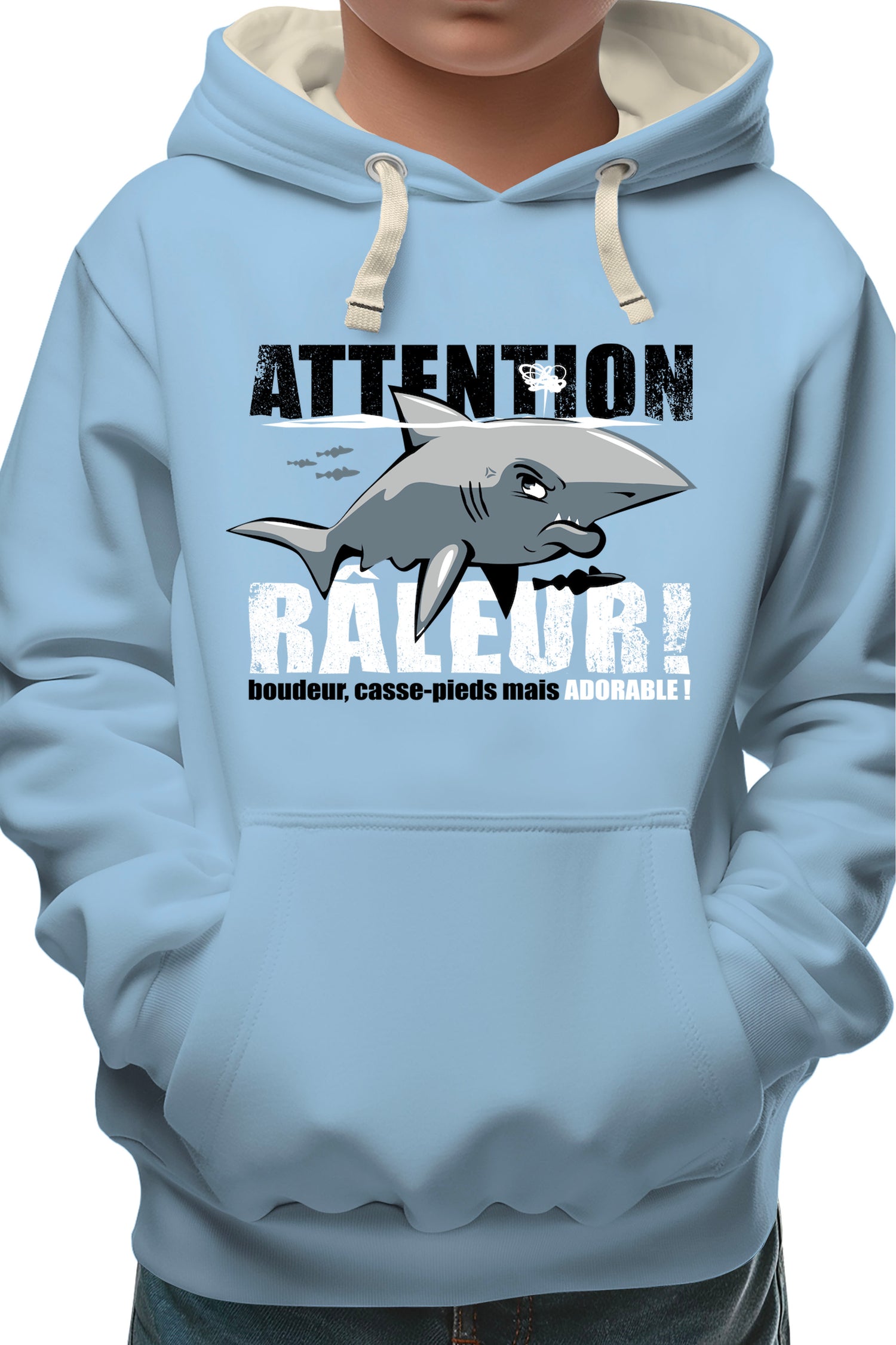Sweat Enfant Attention requin râleur