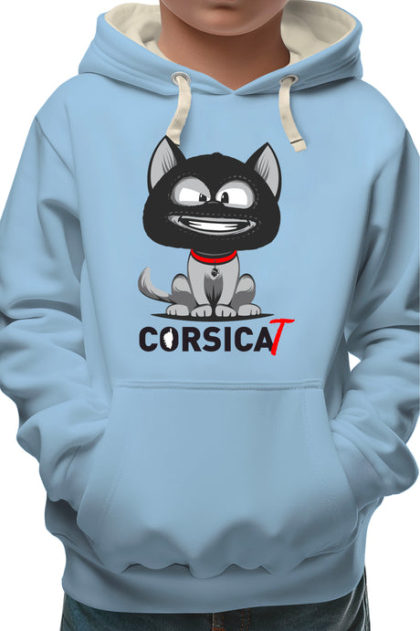 Sweat Enfant Chat Corse cagoulé