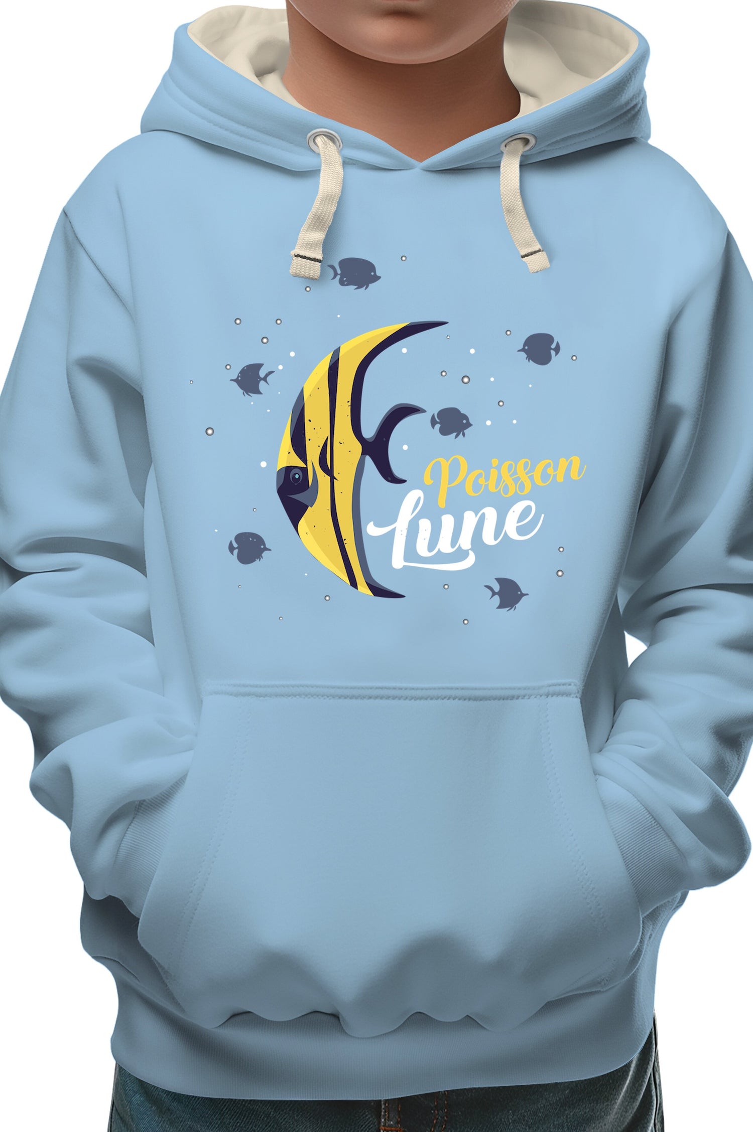 Sweat Enfant Poisson lune avec strass