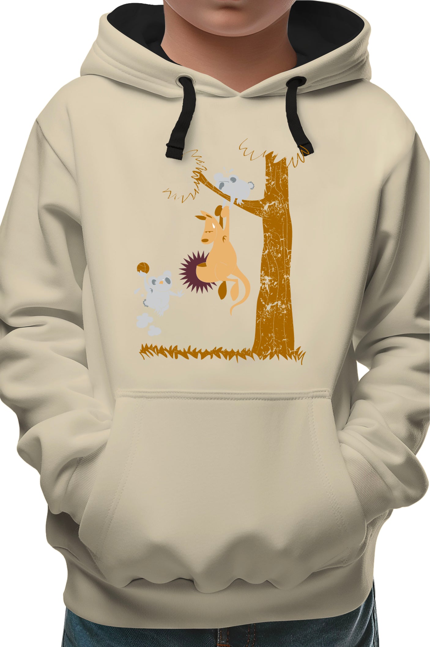 Sweat Enfant Basket kangourou et koala