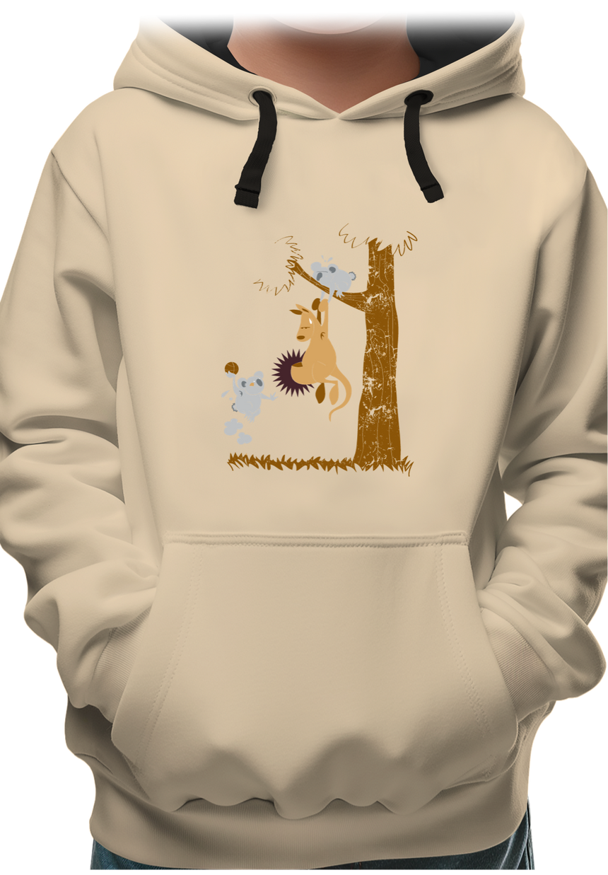 Sweat Enfant Basket kangourou et koala