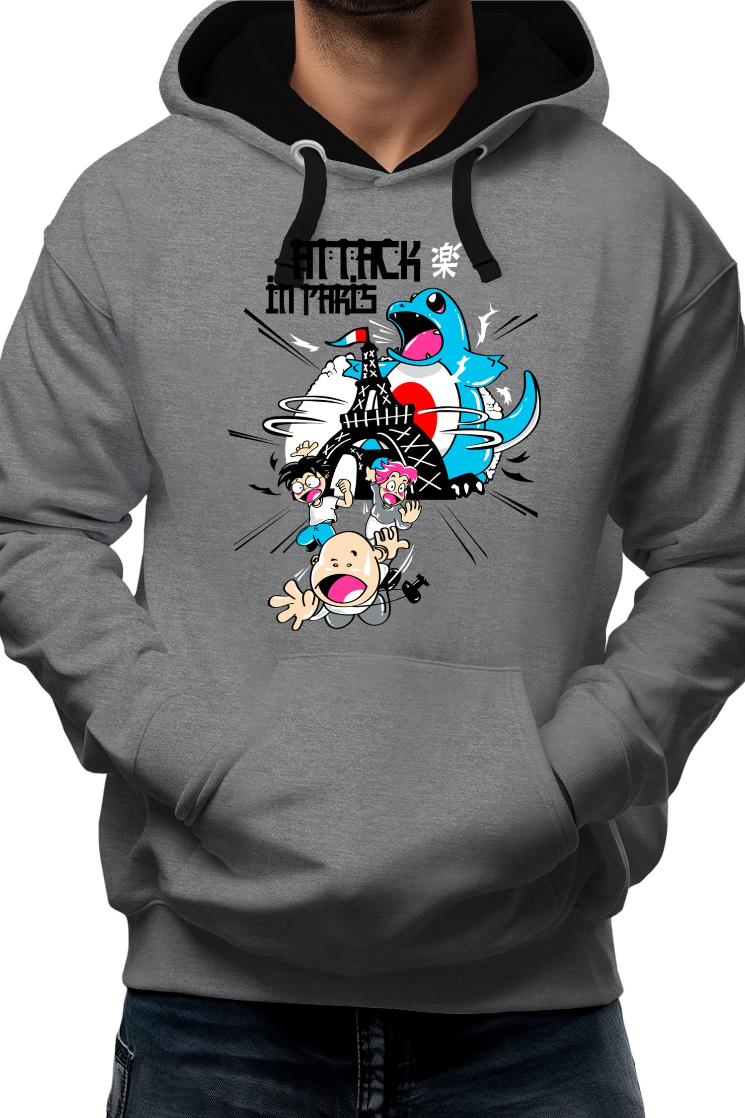 Sweat Adulte Attack In Paris Carapuce