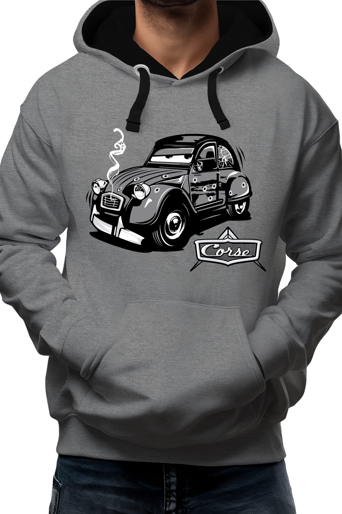 Sweat Adulte Deuch dessin animé made in Corse