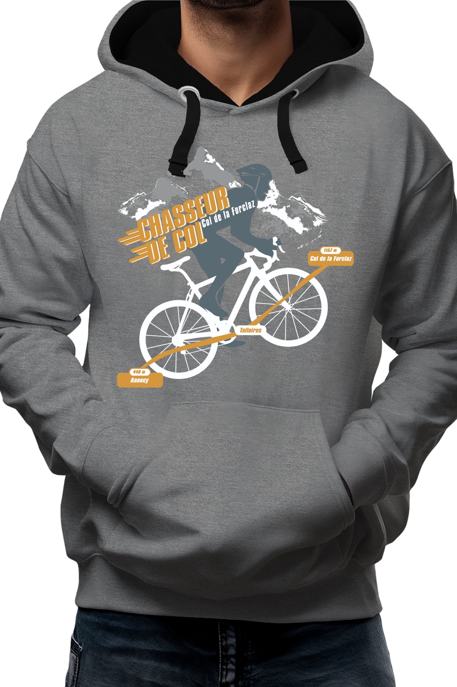 Sweat Adulte Vélo chasseur de col Forclaz