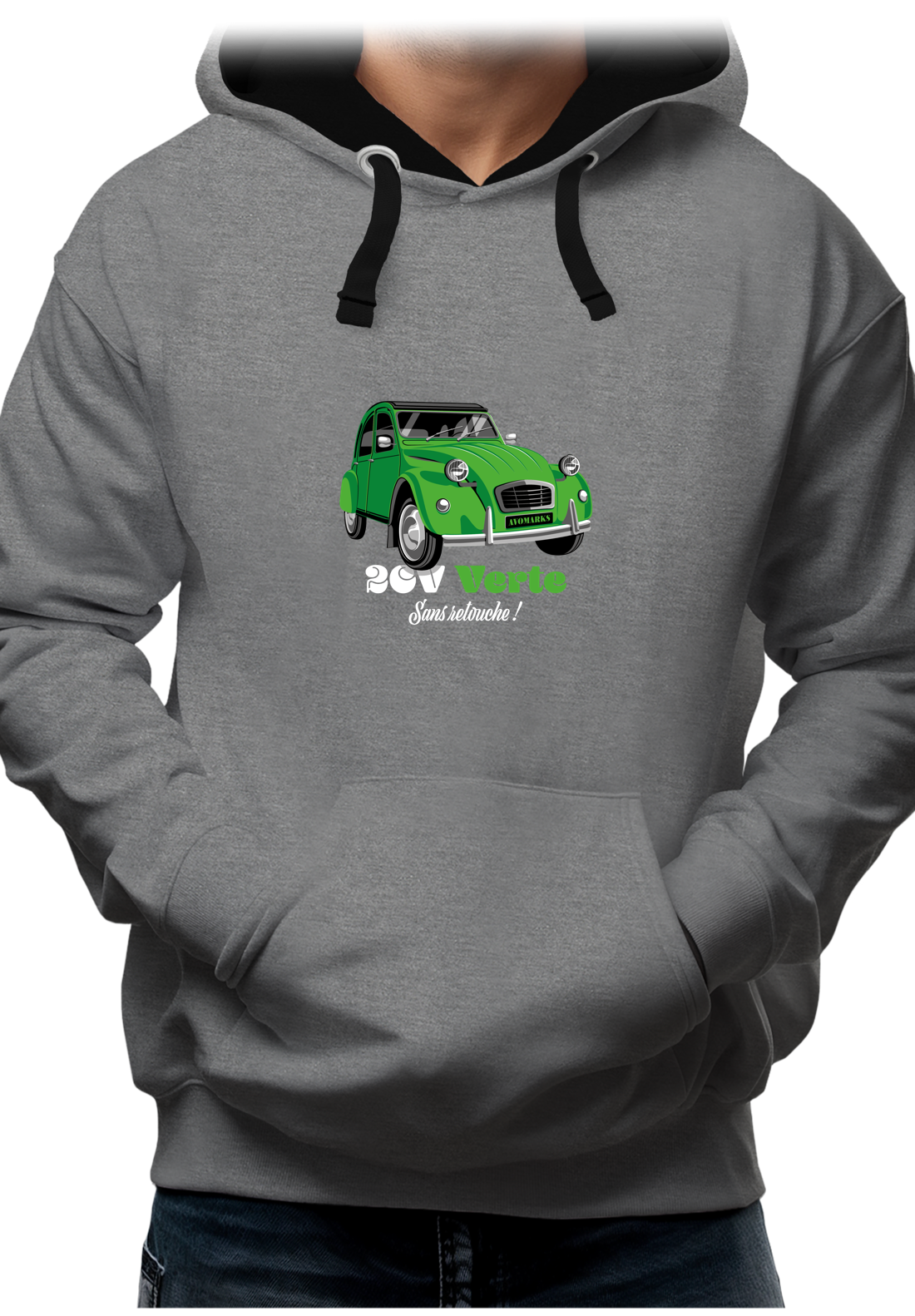 Sweat Adulte Deuch verte sans retouche