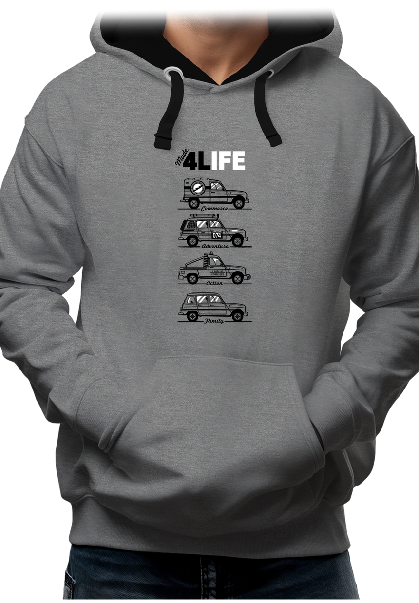 Sweat Adulte Voiture 4L Life