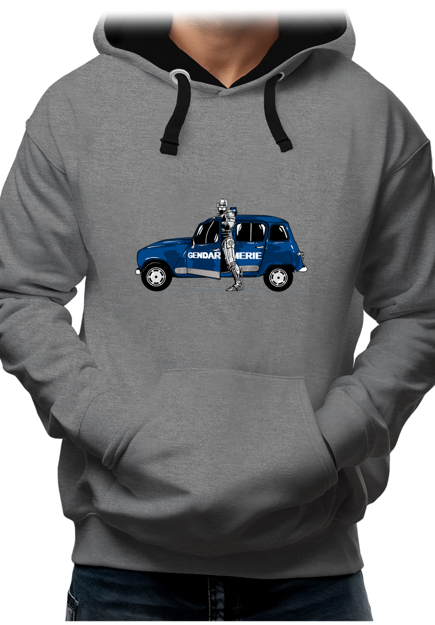 Sweat Adulte Voiture 4L Robot cop gendarme